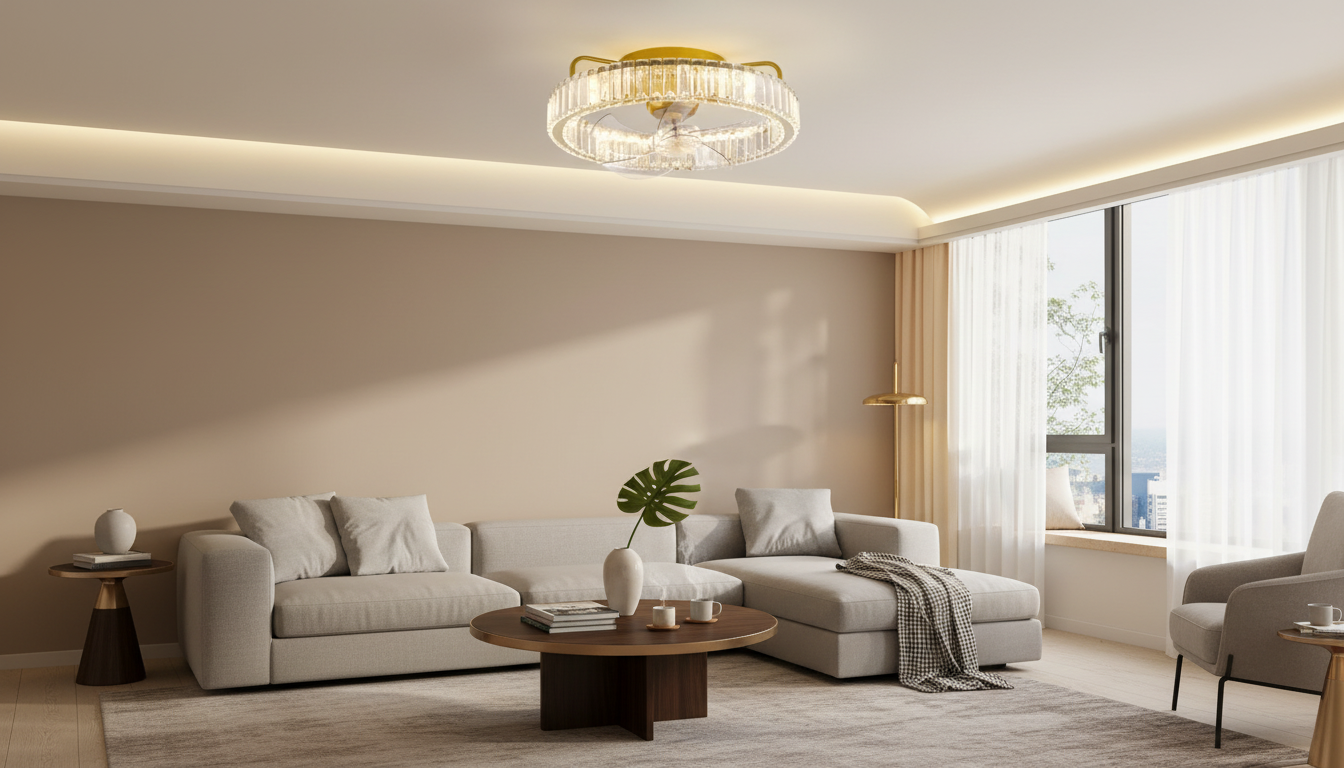 Crystal Ceiling Fan with Remote: Bedroom & Dining Guide
