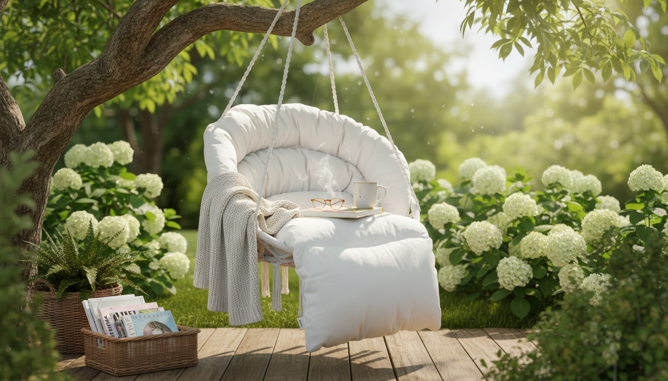 Hanging Hammock Swing Chair Setup for Indoor-Outdoor Calm