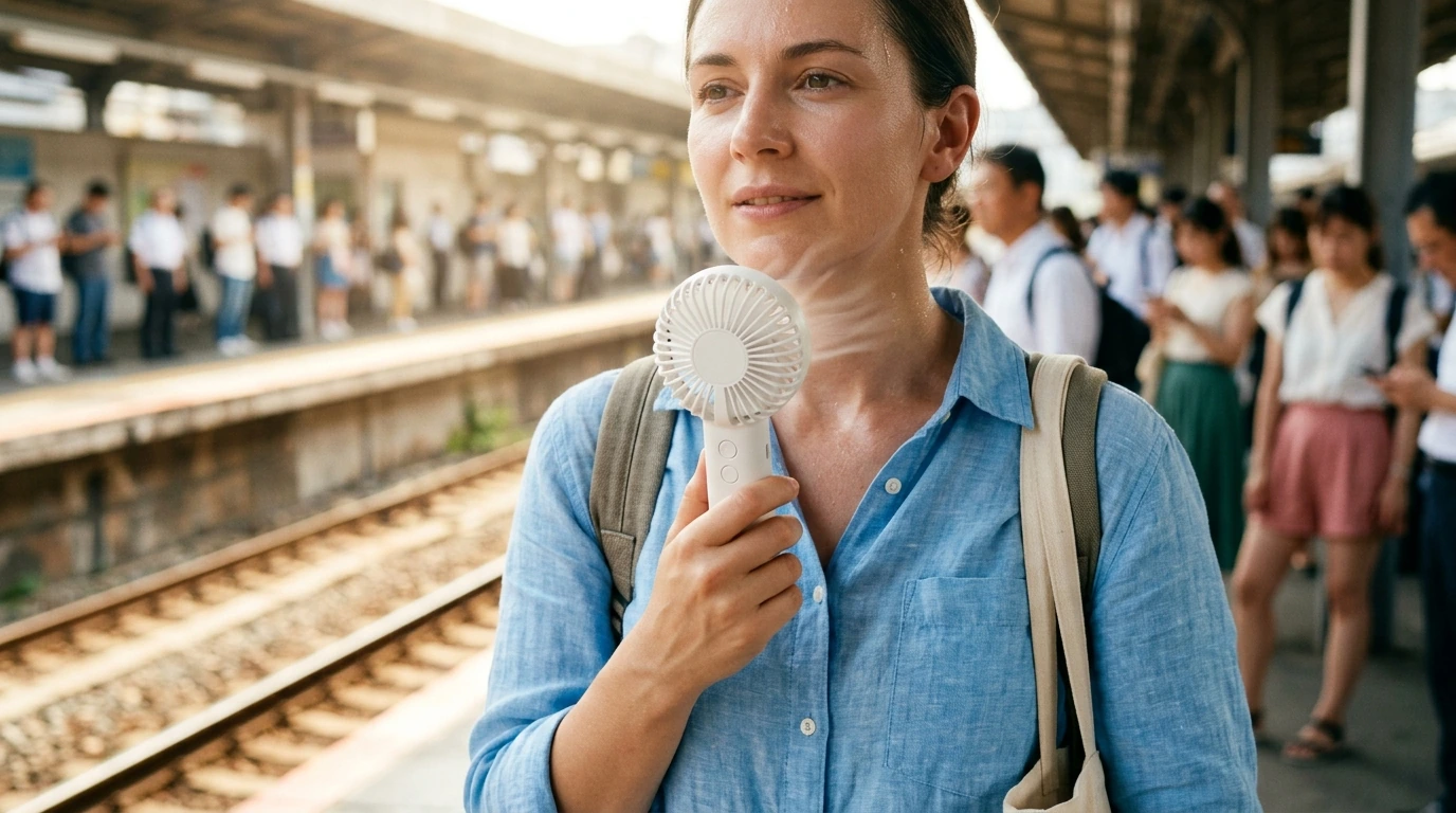 100-Speed Portable Turbo Handheld Fan for Instant Cooling