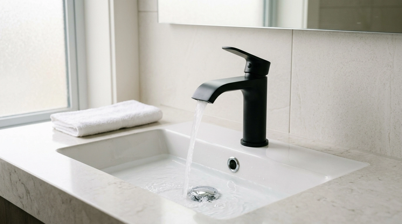 Black Single-Handle Basin Faucet: Wide Spout Guide