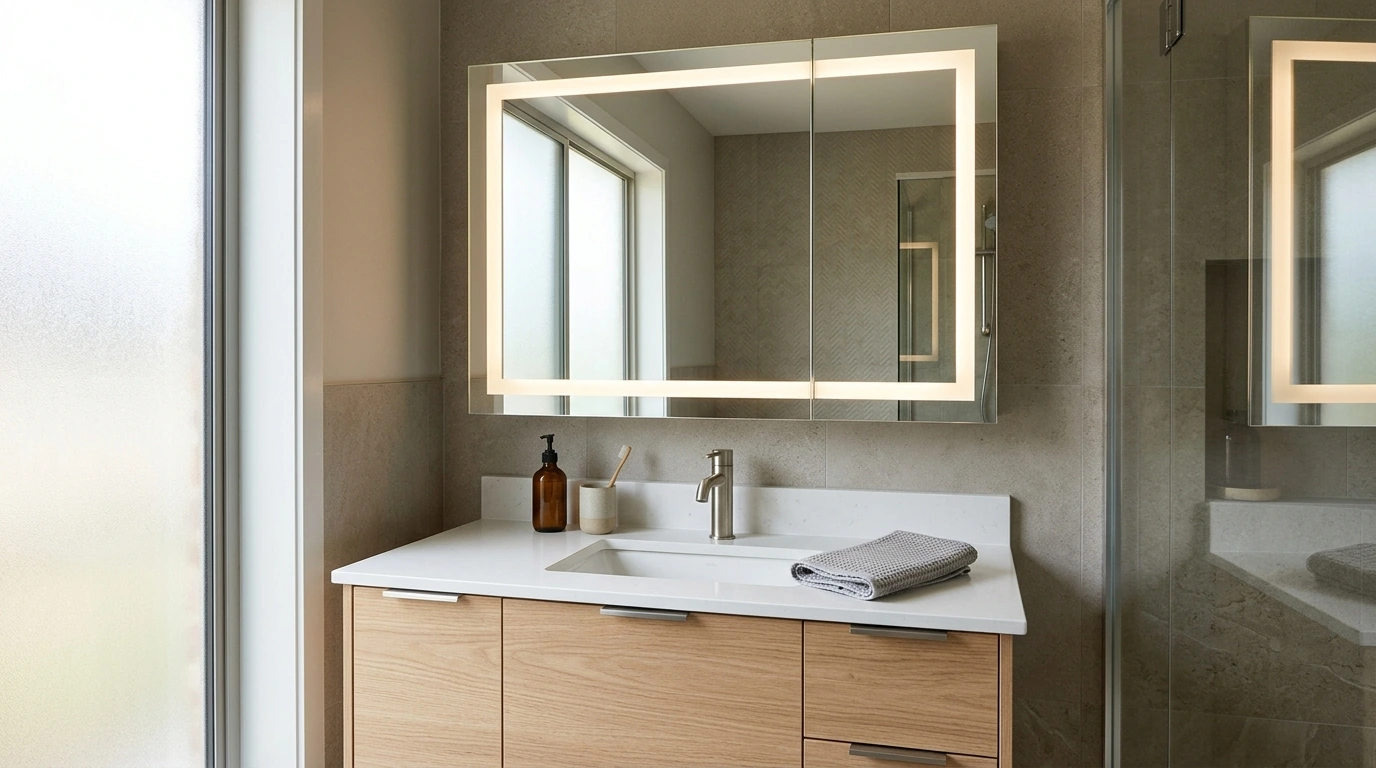 LED Mirror Medicine Cabinet: Brighter Light, Less Clutter