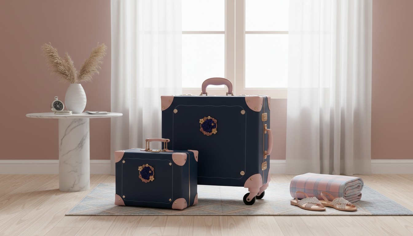 Vintage PU Leather Trolley Suitcase Set: Classic Travel