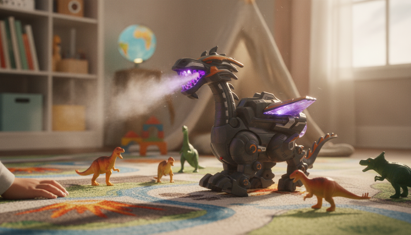 Fire-Breathing Water Spray Dinosaur Toy: Light & Sound