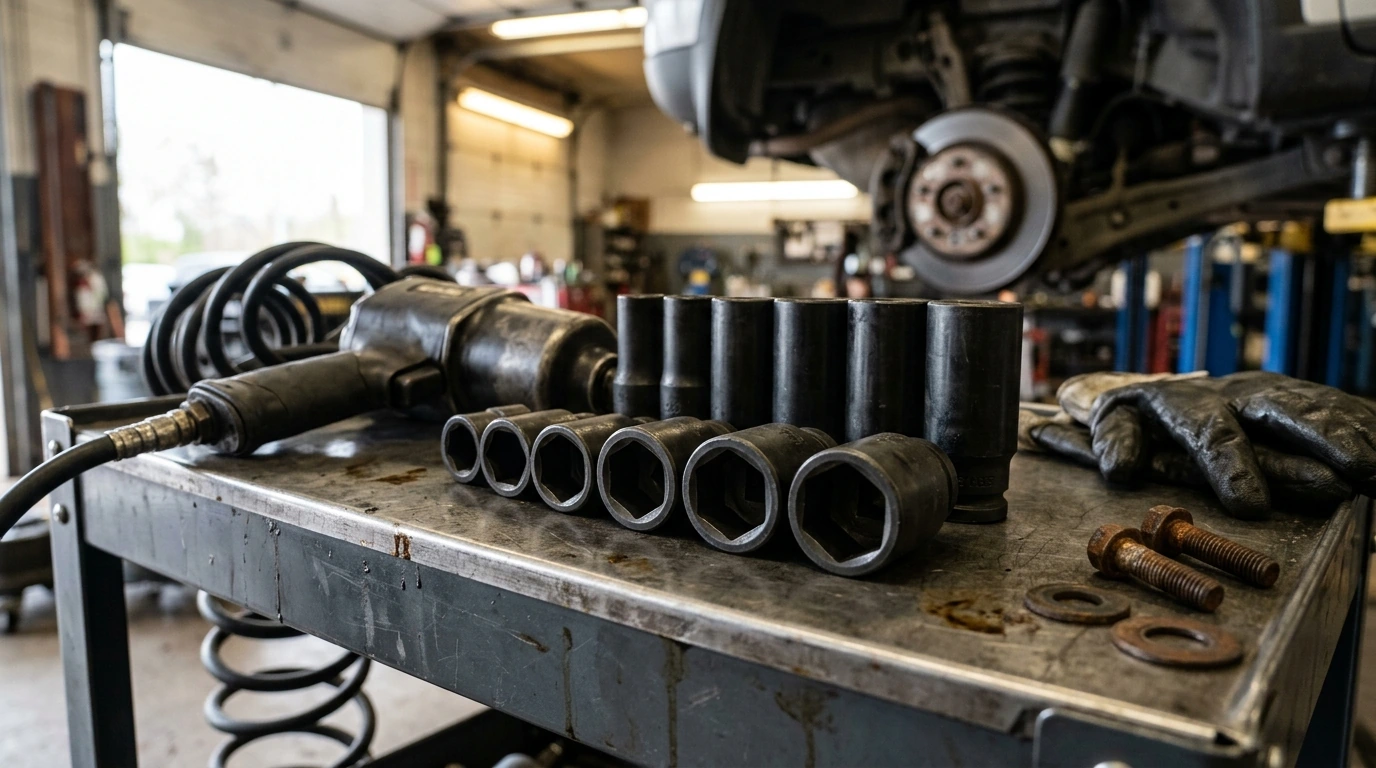 1/2in Impact Socket Set: 6-Point Cr-V, Easy Markings