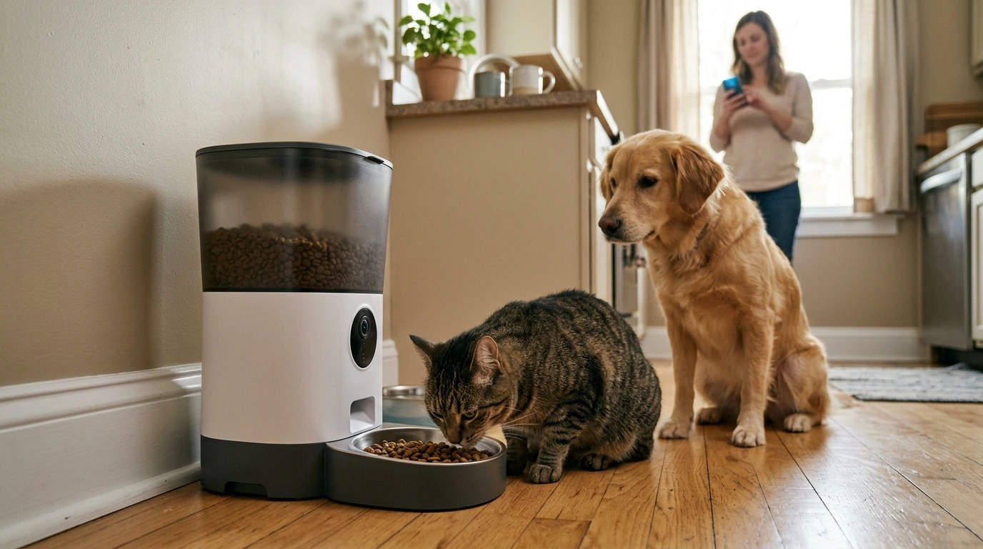 5L Smart WiFi Pet Feeder with Camera: Meals & Check-Ins