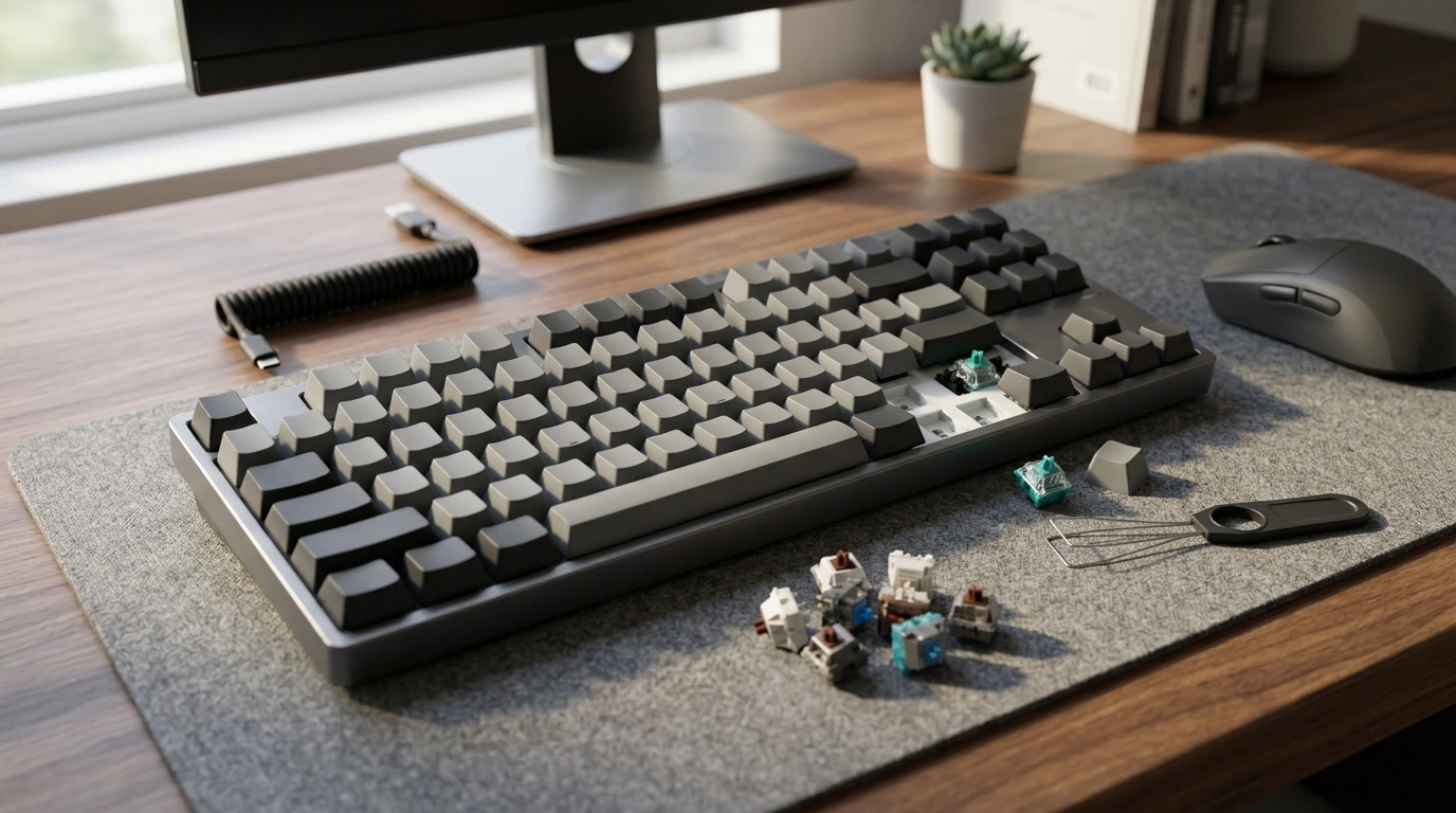 71-Key Hot-Swap Wireless Keyboard for Gaming & Work