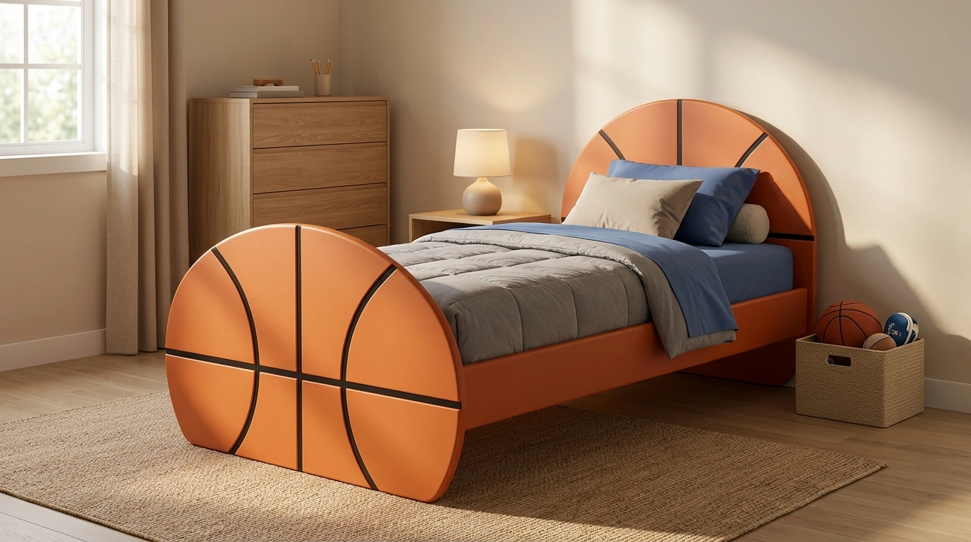 Basketball Twin Bed Frame for Kids: Fit, Safety & Style