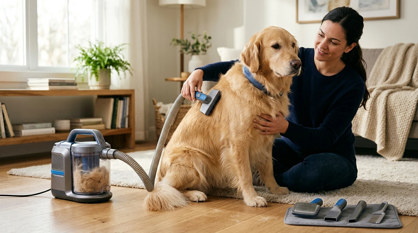 Low-Noise Dog Grooming Vacuum Kit (2.3L Dust Cup)
