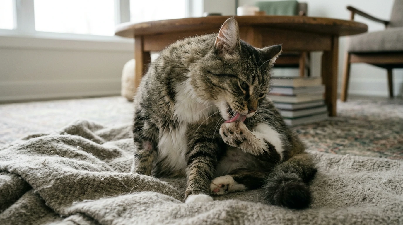 Cat Grooming Too Much? Causes, Signs & When to Vet
