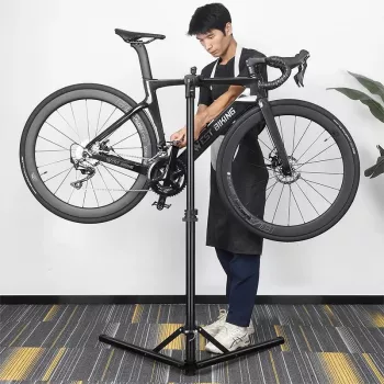 Foldable Bike Repair Stand Setup for MTB & Road Service
