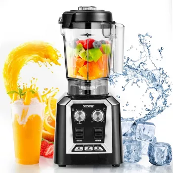 2L Pro Smoothie Blender: Stainless Blades for Ice