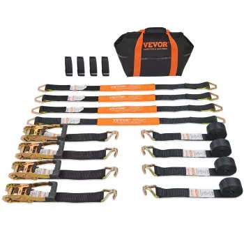 4-Pack Metal Ratchet Straps for Motorcycle & Luggage